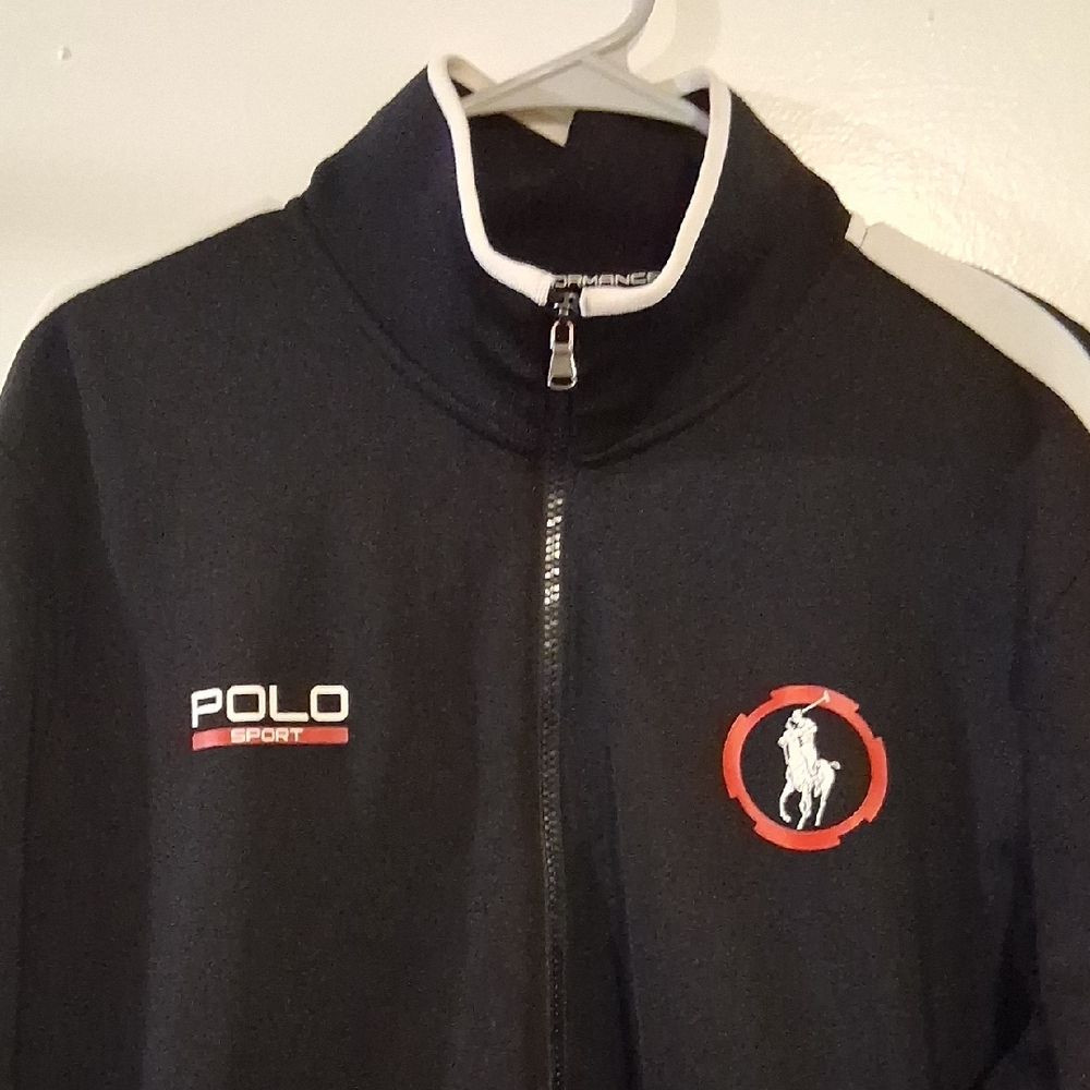 Polo Sport Ralph Lauren Black With White Strip Track Suit - Picture 3 of 10